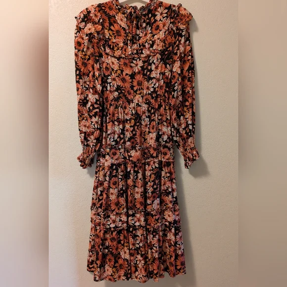 Rachel Parcell Floral Ruffle Long Sleeve Dress - Picture 4 of 10